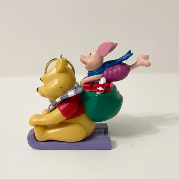 Disney Noma Winnie The Pooh And Piglet Christmas Tree Ornament Sleigh Sled - Picture 2 of 16